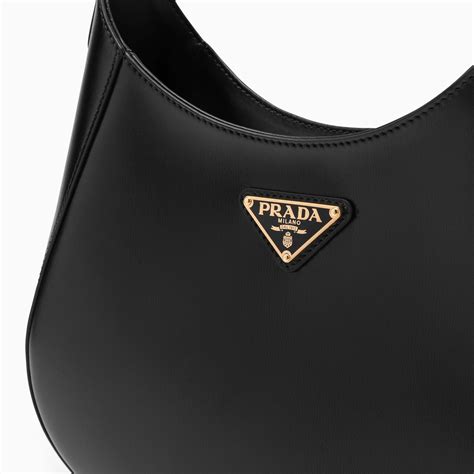 borsa prada a spalla nera|Borsa a spalla small in Re.